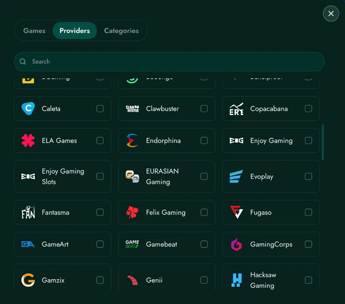 CrownGreen Casino Blackjack screenshot - providers CrownGreen Casino Blackjack screenshot - providers